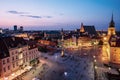 City of Warsaw by night Royalty Free Stock Photo
