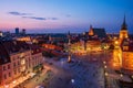 City of Warsaw by night Royalty Free Stock Photo