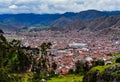 View from Cusco the historic capital of Peru 180