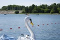 city water attractions catamarans on the river summer time Royalty Free Stock Photo