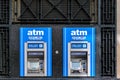 Two ATM Cash Point Withdrawal Machines Royalty Free Stock Photo