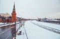 City winter landscape in Moscow Royalty Free Stock Photo