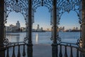 The city of Yekaterinburg, Russia. View of the Iset River and the embankment from the rotunda