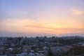 The city of Yerevan on sunset