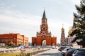 City of Yoshkar-Ola, Republic of Mari El, Russian Federation. August 31, 2018. The Voskresenskaya embankment. Blagoveshchensky