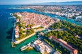 City of Zadar aerial panoramic view Royalty Free Stock Photo