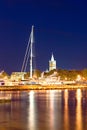 City of Zadar evening harbor view Royalty Free Stock Photo