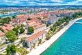 City of Zadar historic landmarks aerial panoramic view