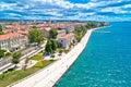 City of Zadar waterfront aerial panoramic view Royalty Free Stock Photo