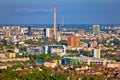City of Zagreb aerial view Royalty Free Stock Photo