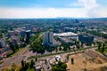 City of Zagreb business towers on Vukovarska street aerial view Royalty Free Stock Photo