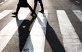 Pedestrians crossing the street Royalty Free Stock Photo