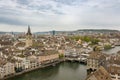 City of Zurich as seen from one of the towers of Grossmunster ch