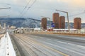 City of Zurich in the wintertime morning