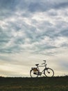 Citybike parked on a dam Royalty Free Stock Photo