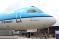 Cityhopper of Royal Dutch Airlines KLM, Schiphol Airport,Amsterdam, Netherlands Royalty Free Stock Photo