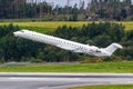 CityJet Bombardier CRJ900 airplane at Bergen Airport in Norway