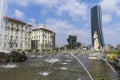 Citylife in Milan at springtime