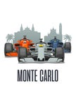 Cityline Monte Carlo and three racing cars on Grand Prix Monaco.