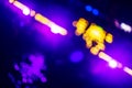 Citynight neon color blur bokeh background