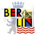 Berlin culture travel set vector Royalty Free Stock Photo