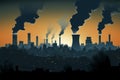 Citys industrial emissions fuel environmental unease over air pollution Royalty Free Stock Photo