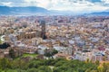 Cityscape aerial view of Malaga, Andalucia, Spain.