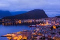 Cityscape of Alesund - Norway Royalty Free Stock Photo