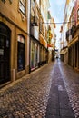 Cityscape of an alley in the city of Coimbra Portugal Royalty Free Stock Photo