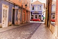 Cityscape of an alley with decorated facades Aveiro Portugal