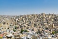 Cityscape of Amman with numerous buildings, the capital and most populous city of Jordan, view from Amman Citadel, known in Arabic Royalty Free Stock Photo