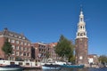 Cityscape of Amsterdam with Montelbaanstoren tower