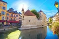 Medieval prison now museum in Old Town of Annecy. France Royalty Free Stock Photo