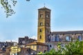 Cityscape of the ancient village of Sutri and the bell tower Royalty Free Stock Photo