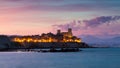 Cityscape of Antibes at sunset Royalty Free Stock Photo