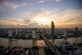 Cityscape around Chao Phraya river