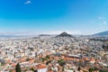 Cityscape of Athens with Lycabettus Hill