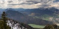 Cityscape of Bad Reichenhall as seen from the top of Predigtstuhl Royalty Free Stock Photo