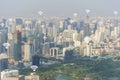 Cityscape of Bangkok with added generic wifi signals