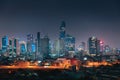 Cityscape of Bangkok city, Thailand, Night scene Royalty Free Stock Photo