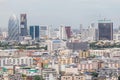 Cityscape Bangkok skyline with beautiful blue sky, central business district of Thailand. Royalty Free Stock Photo