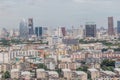 Cityscape Bangkok skyline with beautiful blue sky, central business district of Thailand. Royalty Free Stock Photo