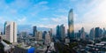 Cityscape Bangkok skyline modern office Thailand twilight sunset