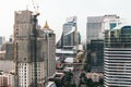 Cityscape Bangkok skyline, Thailand. Bangkok is metropolis and favorite of tourists live at between modern building / skyscraper Royalty Free Stock Photo