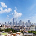 Cityscape Bangkok skyline, Thailand. Bangkok is metropolis and favorite of tourists live at between modern building / skyscraper, Royalty Free Stock Photo