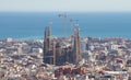 Cityscape of Barcelona with Sagrada Familia