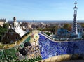 Cityscape of Barcelona view from Park Guell in Barcelona