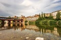 Cityscape of Bassano del Grappa with the Bridge of the Alpini - Veneto Italy Royalty Free Stock Photo