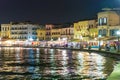 Cityscape and bay in city Chania/Crete/Greece