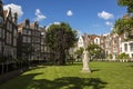 Cityscape in Begijnhof, Amsterdam. Royalty Free Stock Photo